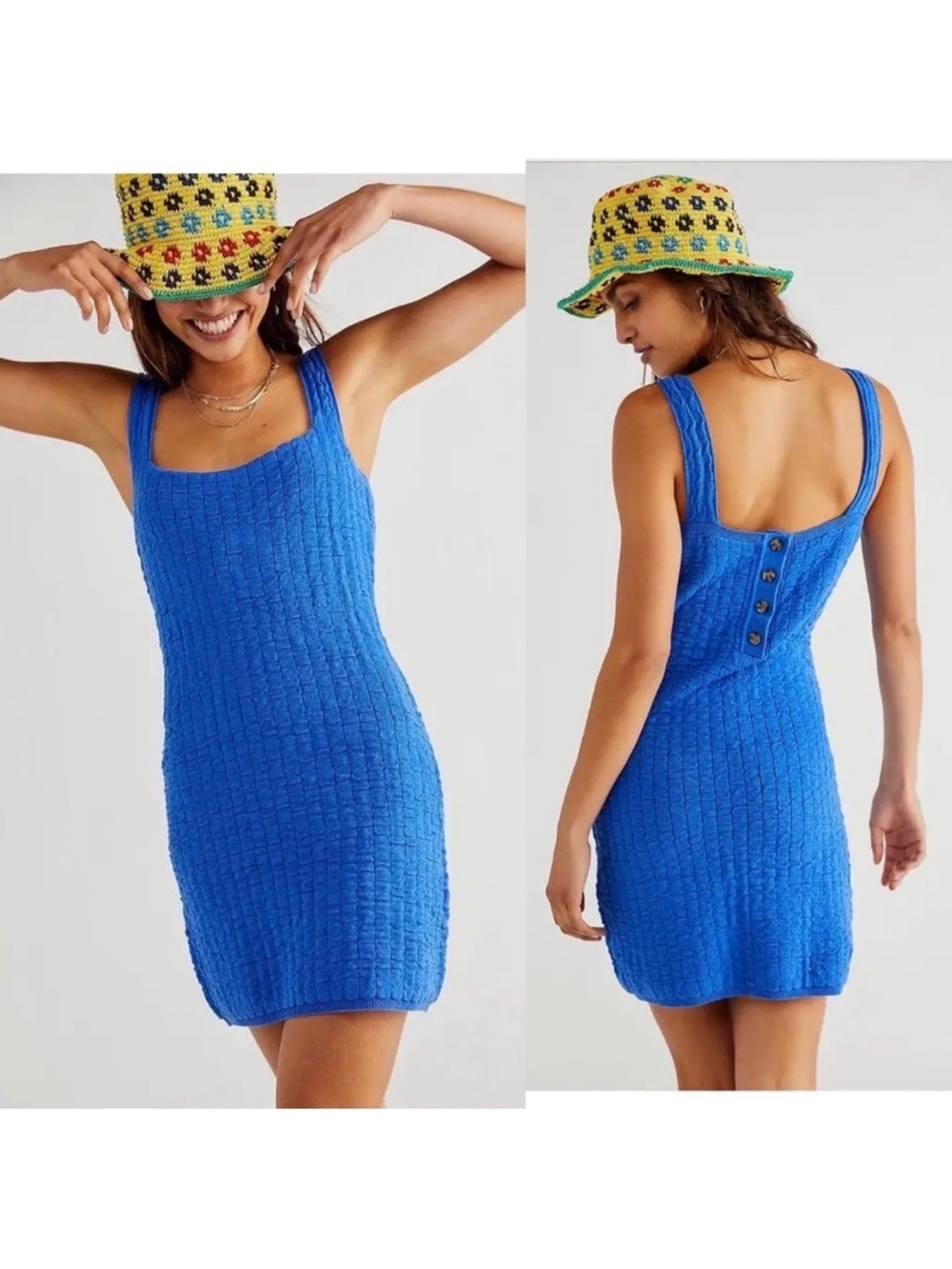 Free People Beach Short & Sweet Mini Dress in Mazarine Size Large